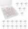 Push Pin Hooks, 50Pcs Cork Board Thumb Tacks Hooks, Decorative Push Pin Hooks for Walls, Photo Wall, Bulletin Boards, Map, Offices, Schools,